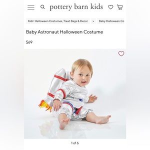 Pottery Barn Kids Astronaut Costume. Worn once. Size 12-24 months